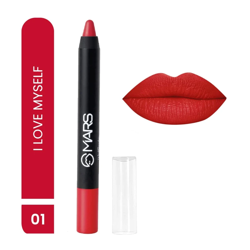 MARS Long Lasting Crayon Lipstick up to 12 Hours Stay | Matte Finish | Waterproof | Won't Smudge Won't Budge Lip Crayon (3.5 gm) (12-I Am Fierce) thumbnail 5